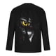 thumbnail image 4 of Blusas y camisas de manga larga con cuello redondo para hombre, estilo casual, cuello redondo, manga larga, camiseta estampada de Halloween, blusas, blusas de poliéster para hombre., 4 of 5