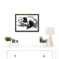 thumbnail image 2 of Panda Sleeping Watercolour Black White Artwork Framed Wall Art Print A4, 2 of 4
