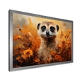 thumbnail image 2 of Designart "Floral Meadow with Brown Meerkat III" Animals Framed Wall Art Decor - Modern Brown Meercat Hallway Framed Wall Art Decor, 2 of 6