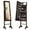 Brown, variant on Gymax Full Length Mirror Jewelry Armoire with 18 LED Lights, White
