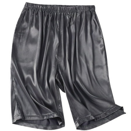 

Men s Home Silk Satin Pajamas Shorts Pyjamas Sleep Bottoms Nightwear Sleepwear
