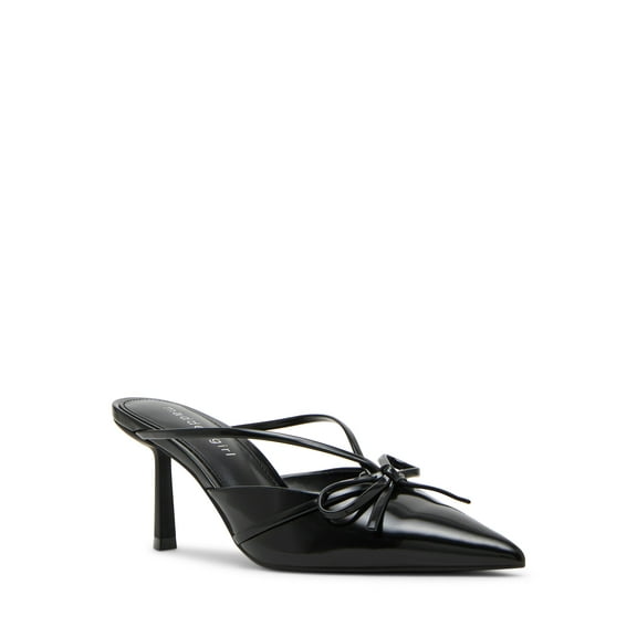 Madden Girl Women's Bells Slide On Strappy Heeled Mule