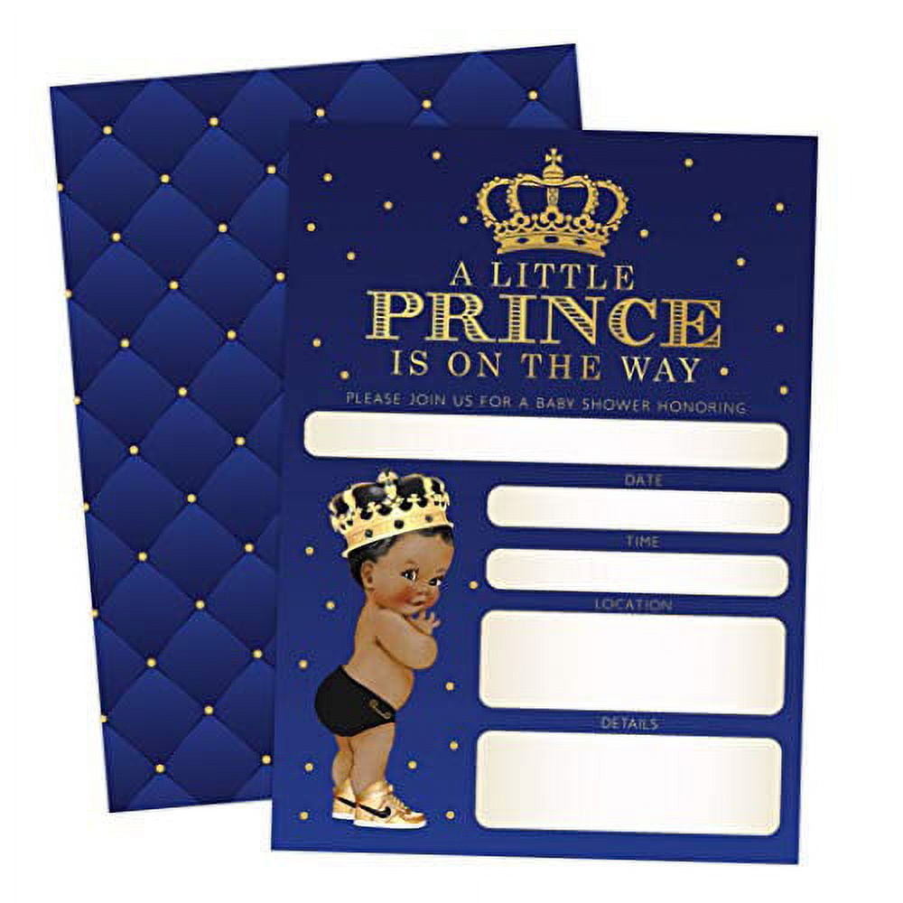 Printed Invitations Prince Charming Baby Boy Shower Invitations