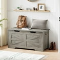 thumbnail image 5 of Storage Bench, Wooden Storage Chest with Safety Hinge, Toy Chest With Lids, Toy Box Organizer for Living Room, Playroom, 5 of 8