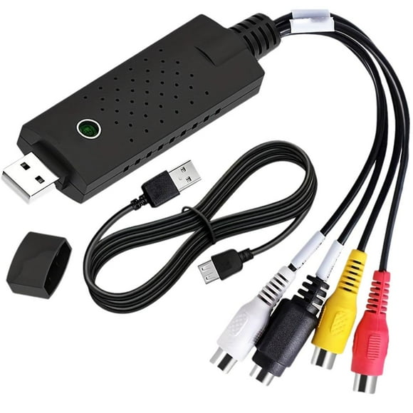 Capture Card,USB 2.0 Video Capture Card for Streaming,Audio Video Converter Grabber for RCA to USB-Convert VHS Mini DV VCR Hi8 DVD to Digital, for PC TV Tape Player Camcorder J3E2