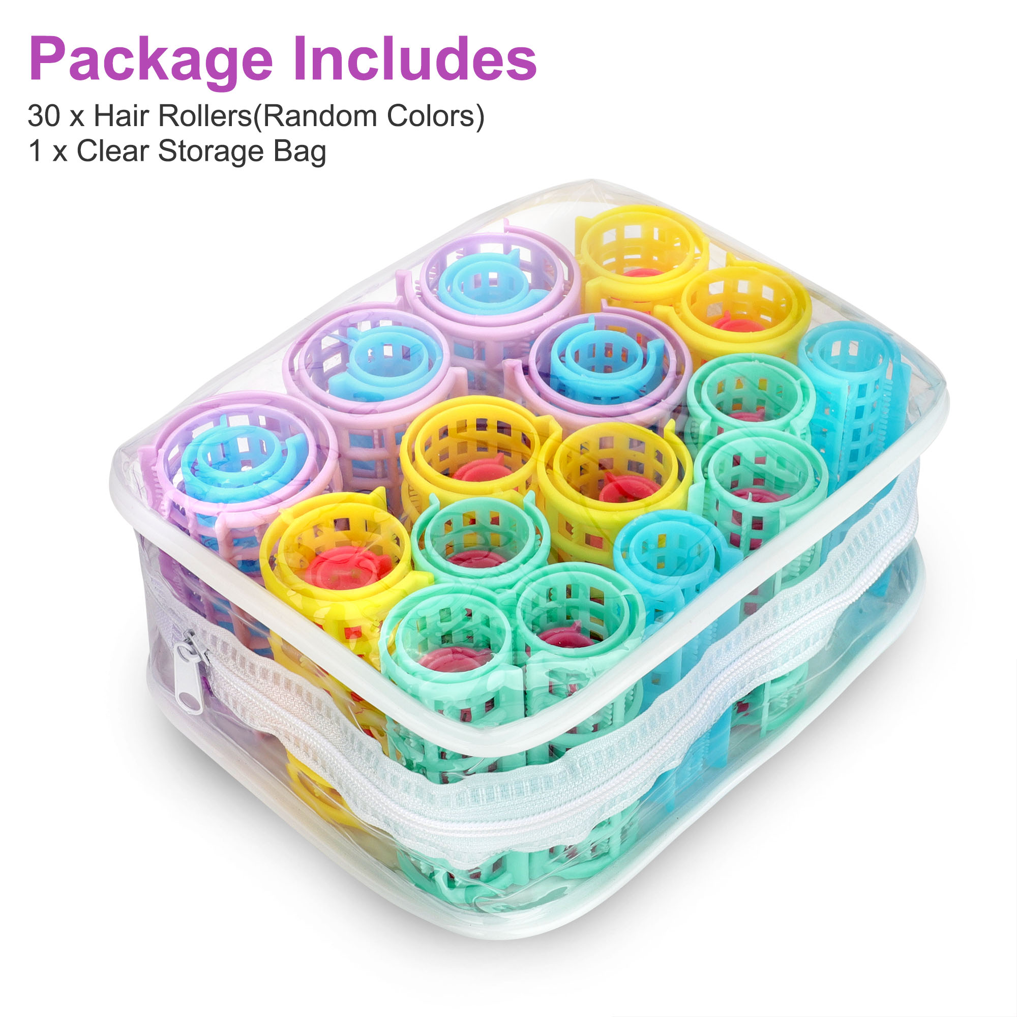 EEEkit 30-Piece Snap-On Hair Rollers, 5 Sizes photo 6