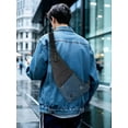 thumbnail image 2 of Spencer Travel Crossbody Sling Bag for Men Women Chest Pack Daypack Small Sling Shoulder Backpack Waterproof for Outdoor Hiking, Black, 2 of 10