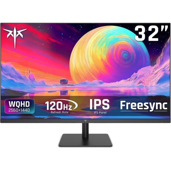 KTC 32 Inch 2K 120Hz Computer Monitor, IPS QHD 2560x1440 Monitor with Ultra-Thin Bezels, HDR10, Adaptive Sync, HDMI/Display Ports, Tilt Adjustable, Eyecare, Ideal for Office and Casual Gaming