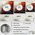 thumbnail image 4 of Designart "Energetic VORTEXscape II" Abstract Spirals Square Mirror Wall Decor Transitional - Large Orange Square Bathroom Mirror - Square Printed Wall Mirror Art, 4 of 5