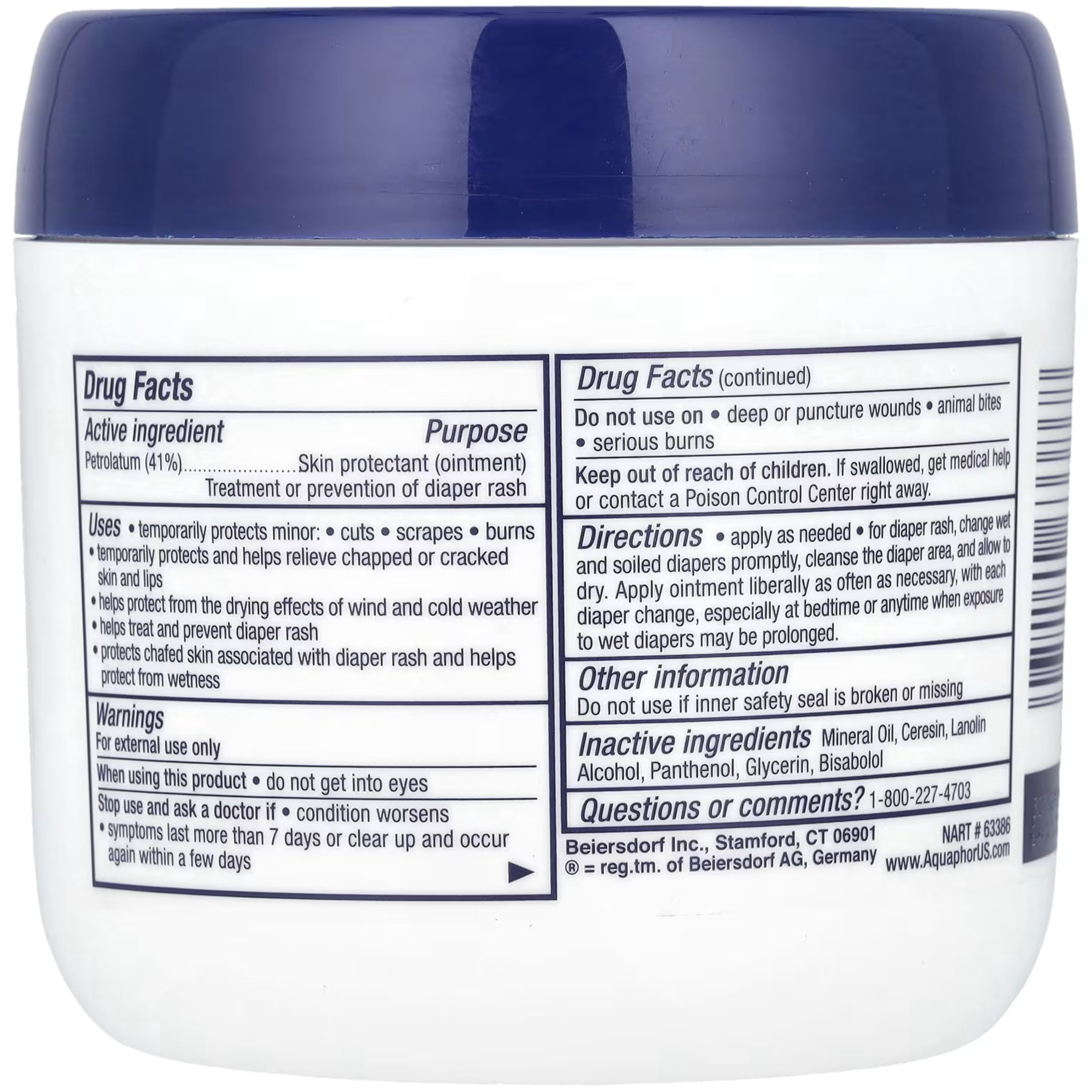 4 Pack Aquaphor Baby Advanced Therapy Healing Ointment, 14 oz. Each