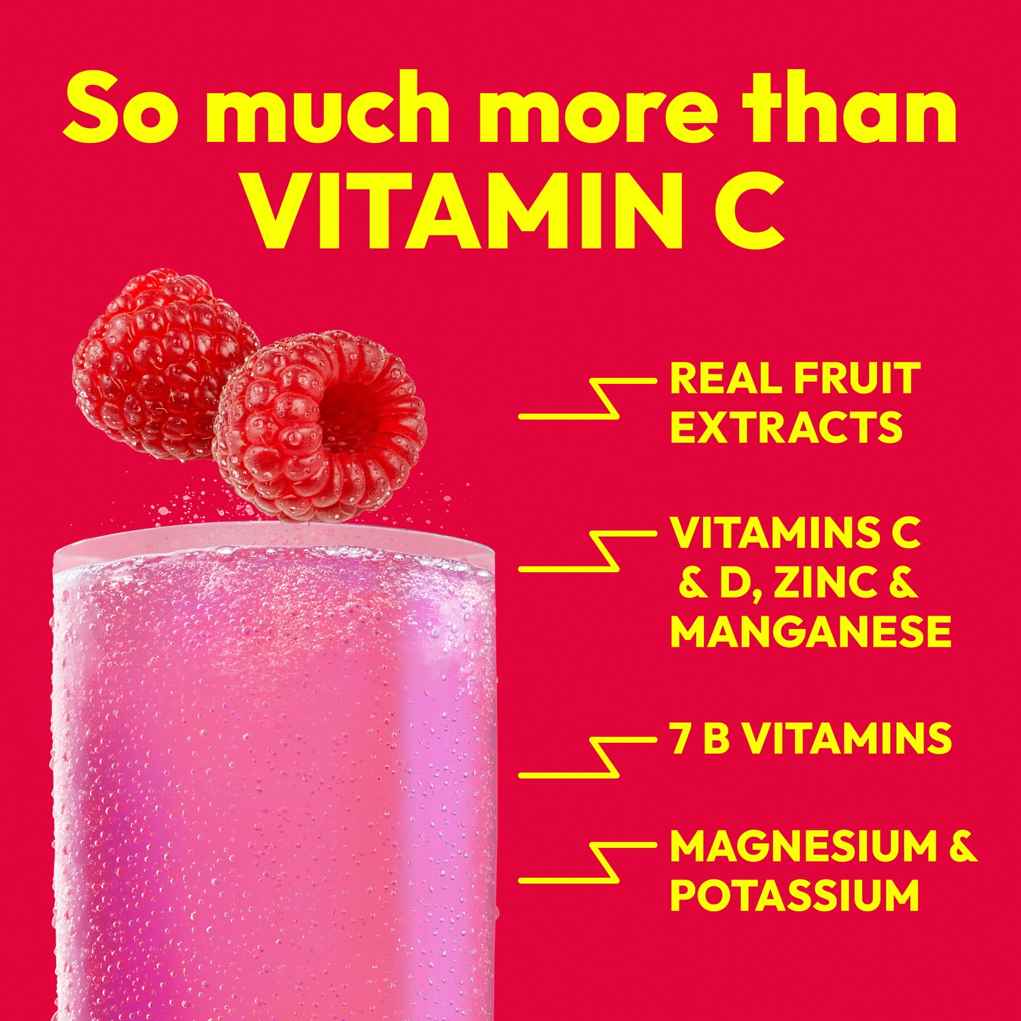 ​​Emergen-C 1000 Mg Vitamin C Powder for Immune Support, Raspberry Flavor - 30 Count​