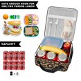 thumbnail image 5 of Black and Brown Leopard Print Insulated Lunch Bag Teens,Lunch Box for Men Women for Work,Picnic or Travel,10.2x9.5x4.3 Inches,8 Can Capacity, 5 of 6
