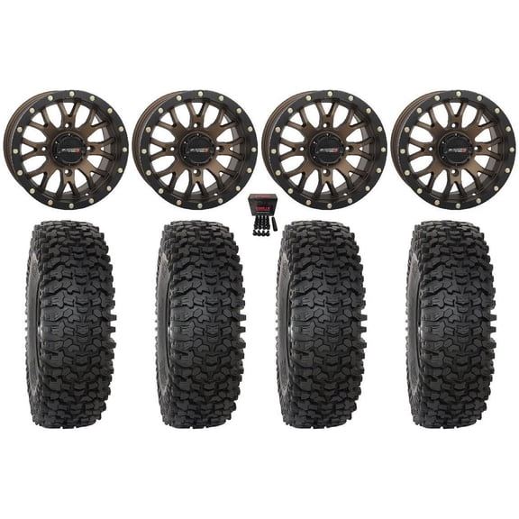 System 3 ST-3 14" Wheels Bronze 27" RC500 Tires Sportsman RZR Ranger