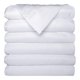 thumbnail image 1 of Sábana plana ZPECC blanca, tamaño doble, paquete de 6 unidades, microfibra cepillada, 1 of 7