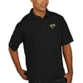 thumbnail image 4 of Men's Antigua Black Jacksonville Jaguars Pique Xtra-Lite Polo, 4 of 5