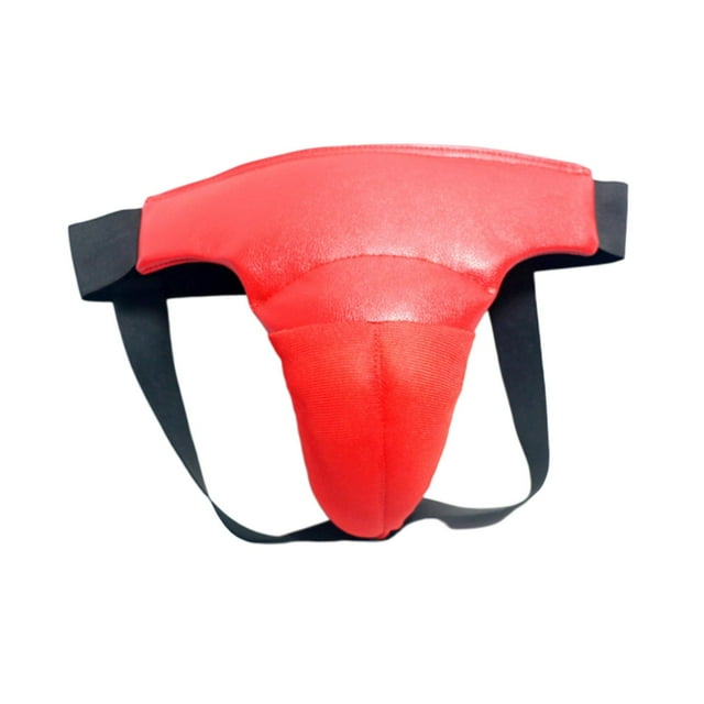 Protector de entrepierna para hombre Accesorios de protección Protector de oporte clásico Boxeo Protección de ingle duradera para entrenamiento S rojo shamjiam Protector de entrepierna