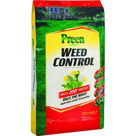 Preen Lawn Weed Control, 30 lb bag covers 15,000 sq