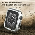thumbnail image 2 of LEIXIUER Compatible with Apple Watch Cases 45mm 40mm 38mm 41mm 44mm 42mm , Hard PC Bumper Protectors Cover Accessories for Apple Watch Series 7 45 mm Series 6 5 4 3 2 1, 2 of 8