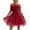 Watermelon Red, variant on Ozmmyan Womens Tulle Dress Sleeveless Mini Dress Mesh Little Black Dress Strapless Party Dress Homecoming Dresses