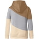thumbnail image 4 of Sudaderas con capucha para mujer, cuello redondo, casual, manga larga, bloques de color, sudaderas con capucha, suéteres, tops de otoño Levamdar WRMH-1664-88, 4 of 5