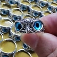 thumbnail image 6 of AOOOWER Demon Eye Owl Ring Retro Bird Open Ring Adjustable Punk Owl Ring, 6 of 7