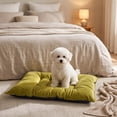 thumbnail image 5 of Short Pile Pet Mat with Ties Cushioned Gripped Bottom Non Slip Crates Furniture for Cats Small Dogs Indoor Soft Washable All Seasons Bed, 5 of 6