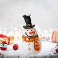 thumbnail image 6 of Christmas Snowman Figurines, Holiday Table Decor, Festive Resin Snowman Centerpieces for Christmas Mantel and Home Decoration, White Compact Snowman Figurine for Holiday Arrangements, 6 of 7