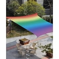 thumbnail image 3 of Sun Shade Sail 12x16Ft Red Yellow Green Blue Purple Gradient Uv Block Sunshade Canopy Outdoor Shade Cover Rectangle Shade Cloth For Patio Garden Yard Deck Pergola, 3 of 6