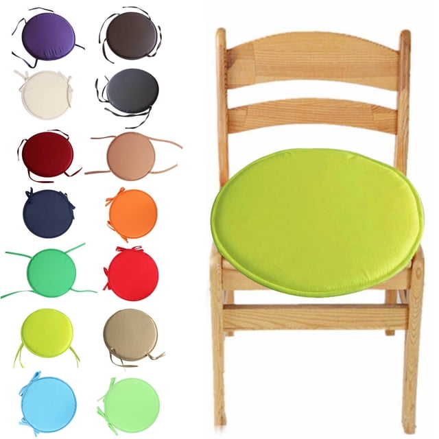 Xihbxyly Cojines Redondos para Silla, Tejido de Poliéster Suave, con Lazos para Un Ajuste Seguro, Cómodos Cojines para El Asiento, Versátiles para Sillas de Comedor, Jardín, Patio, Hogar, Juego de 4,