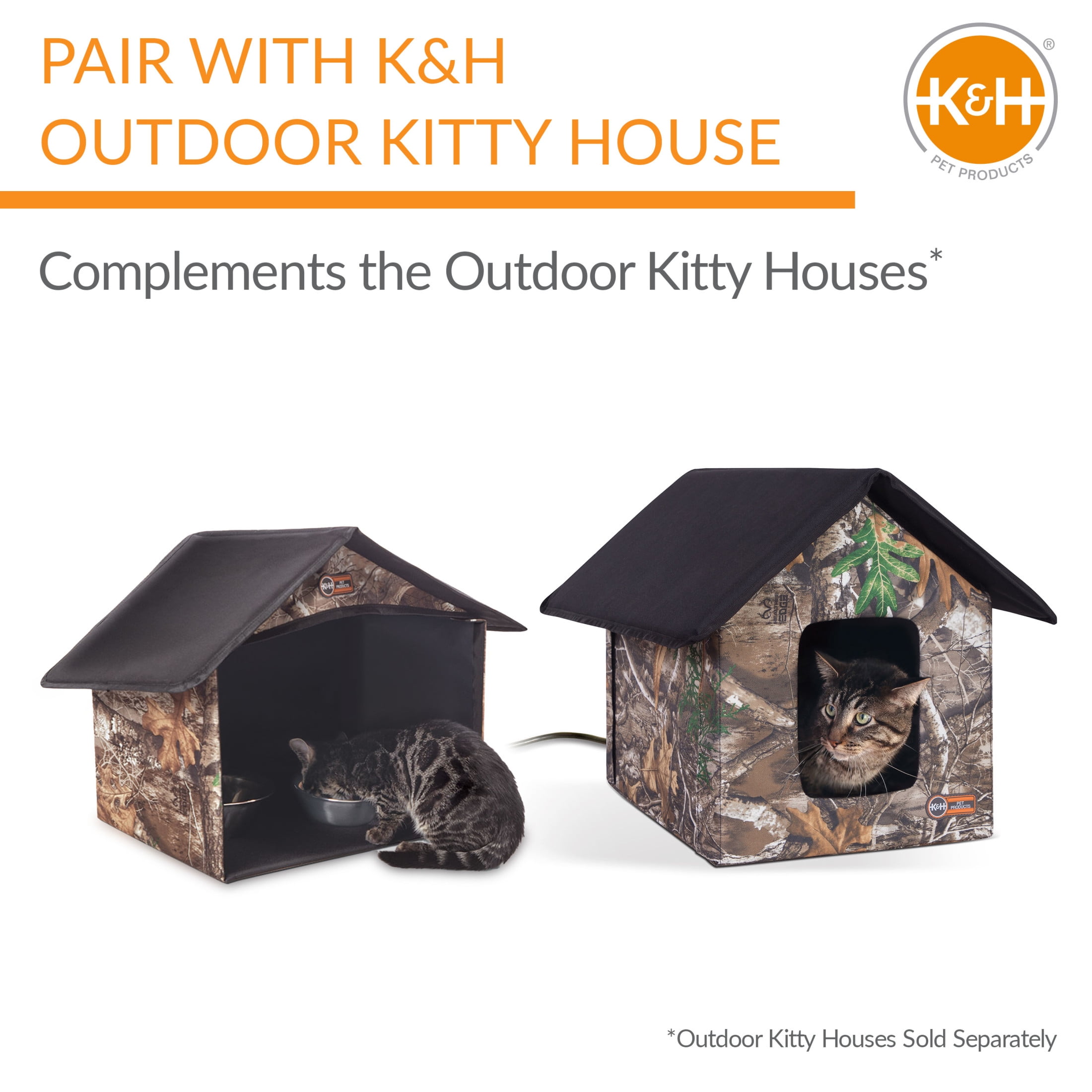 K&H Pet Products Outdoor Kitty Dining Room Realtree EDGE 20 X 14 X 16.5 Inches