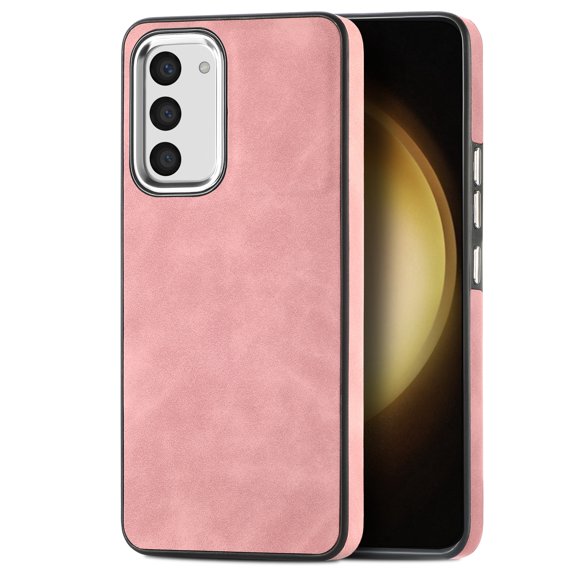 Case for Samsung Galaxy S22,Decase Shockproof Anti-Fingerprint Leather Skin-Friendly Cover Slim Fit Soft Phone Shell,for Samsung Galaxy S22 - Pink