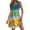 thumbnail image 1 of Birdeem Robes pour Femmes Robe d'Été Confortable Mode avec Poches Imprimées Sans Manches Col en V, 1 of 12