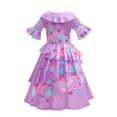 thumbnail image 5 of Disney-disfraz de Encanto Isabela para niños y niñas, manga hinchada, estampado, Vestidos de princesa, fiesta de cumpleaños, Carnaval, Cosplay, 2024, 5 of 5