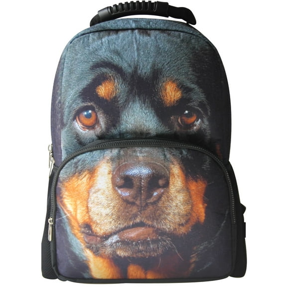 Rottweiler Dog Backpack 3D Deep Stereographic on Felt Fabric