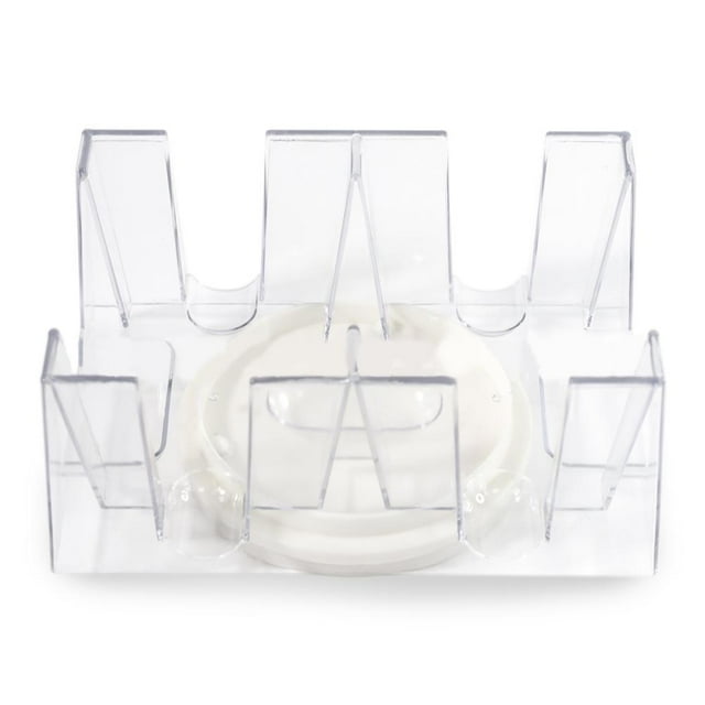 Bandeja Para Tarjetas Canasta Giratoria Suave, Soporte Para Naipes, Póquer, Canasta, Soporte Para Manos Y Pies, Plástico Transparente Resistente, Tarjetas Fáciles De Colocar Y