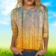 thumbnail image 2 of Moda mujer cuello redondo 3/4 manga camiseta otoño estampado blusa Tops sudadera Fridja  czfsfas1809, 2 of 4
