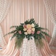 thumbnail image 3 of Corona colgante Zulema de rosas artificiales multiusos Rosa claro 80 cm x 35 cm, 3 of 8