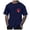 Dark Blue, variant on Mens Tops Vintage Distressed Canada Maple Leaf Mini Print Tshirts Loose Fit Short Sleeve Crew Neck Canada Day Patriotic Casual Daily Holiday Wear Tees