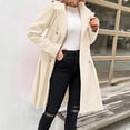 thumbnail image 2 of UFOUND Women's Fall/winter Lapel Double A-Line Coat With Pockets Comfort Outwear, 2 of 4