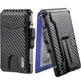 thumbnail image 1 of Wallet Umoven - Cartera para hombre con bloqueo RFID, color negro y azul, 1 of 6