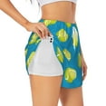thumbnail image 3 of Lsque Ball Tennis Printed Women's Running Shorts with Liner Pockets,Elastic Quick Dry Workout Athletic Gym Yoga Shorts,Womens High Waist Shorts-Medium, 3 of 9
