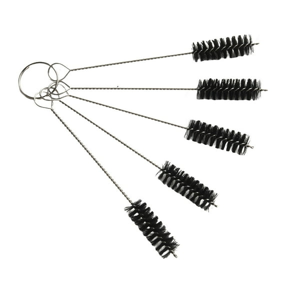 5pcs Tool Brush Nylon Brush Pipe Tube Cleaning Wire Brush Set 2-8mm Brush Head Diameter Pipe Tubes Cylinder Bores Cleaning Tool