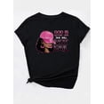thumbnail image 4 of Women'S Inspirational Quote T-Shirt - Casual Crew Neck Short Sleeve Tee with Pink Hat Graphic, 100% Polyester Knit Fabric, Medium Stretch, 180g/m² - Spring/Summer/Fall Fashion Top, 4 of 7