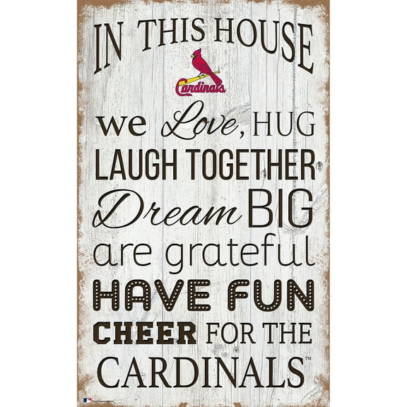 St. Louis Cardinals 11'' x 19'' Team In This House Sign