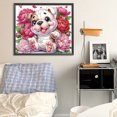 thumbnail image 4 of Pintura de diamante 5D DIY Kit de taladro de forma especial parcial lindo Bulldog 35x30cm, 4 of 9