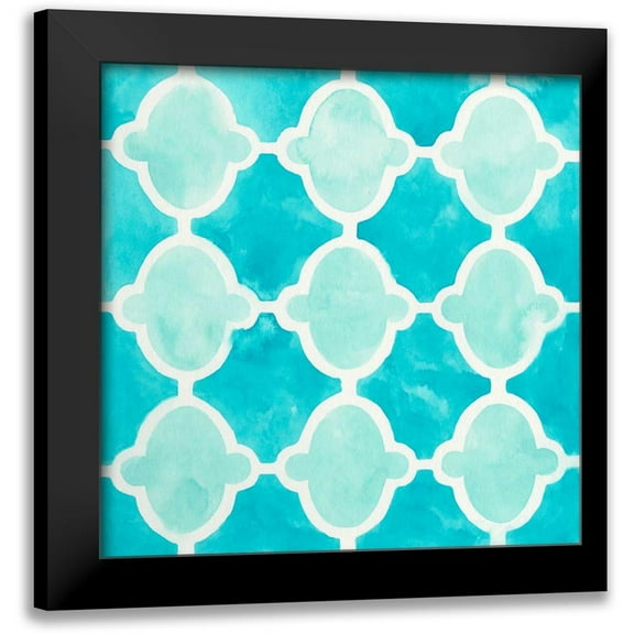 Vess, June Erica 12x12 Black Modern Framed Museum Art Print Titled - Watercolor Tile VI