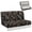 Brown Maple Camo, variant on POLERO Stretch RV Jackknife Sofa Covers Suitable for Camper Motorhome RV Folding Sofa Bed Cover Fit for Camper RV Sofa, Christmas Poinsettia Berry