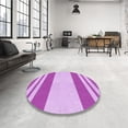 thumbnail image 4 of Ahgly Company Machine Washable Indoor Round Transitional Blossom Pink Area Rugs, 6' Round, 4 of 7
