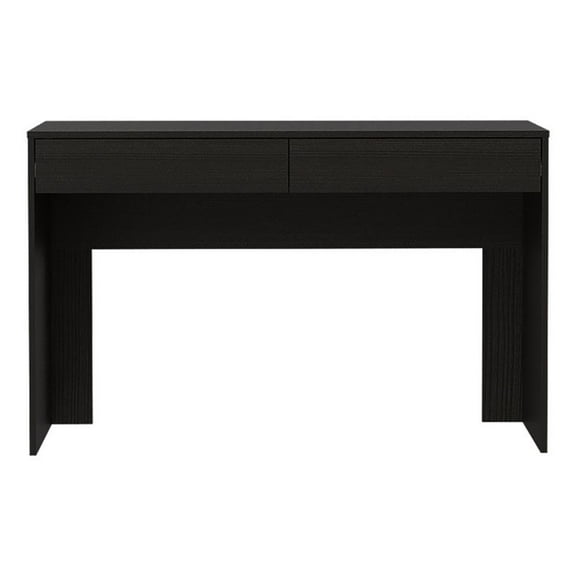 Pemberly Row 2-Drawer Engineered Wood Writing Computer Desk in Black