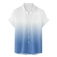 thumbnail image 4 of Mens Gradient Linen Shirts Casual Button Down Short Sleeve Beach Summer Shirts, 4 of 6